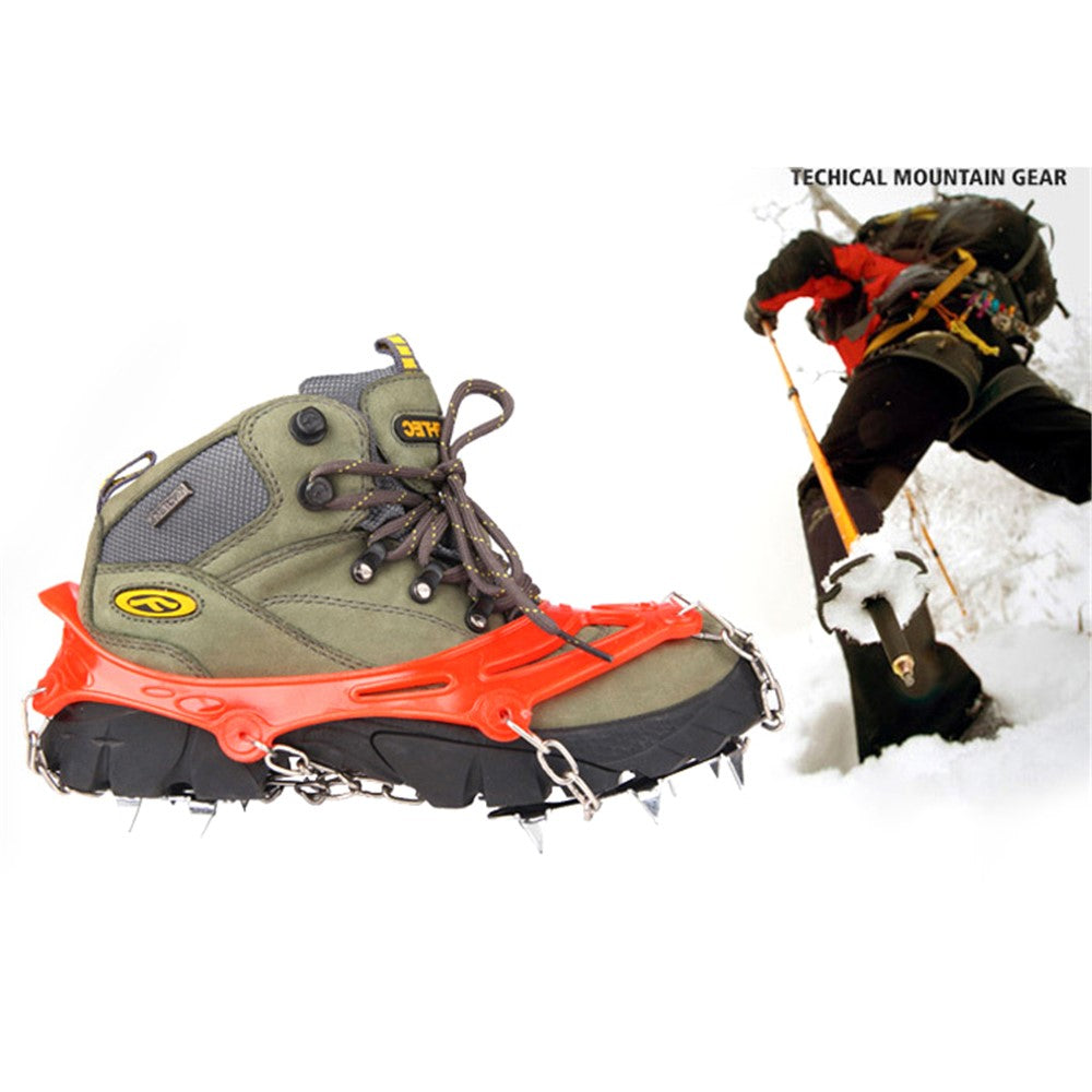 1 Pair HALIN 12 Teeth Steel Non-slip Shoe Cover Rock Climbing Outdoor Ice Crampons