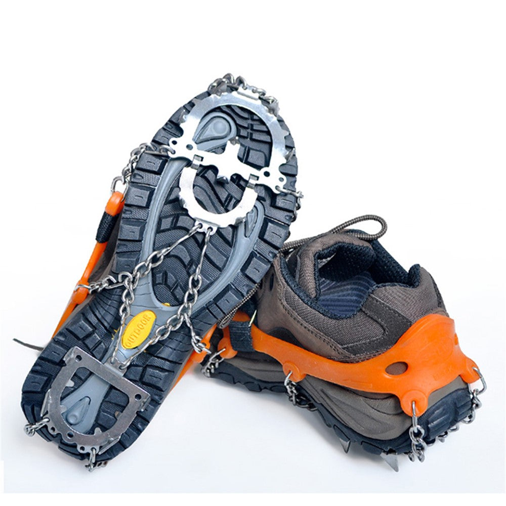 1 Pair HALIN 12 Teeth Steel Non-slip Shoe Cover Rock Climbing Outdoor Ice Crampons