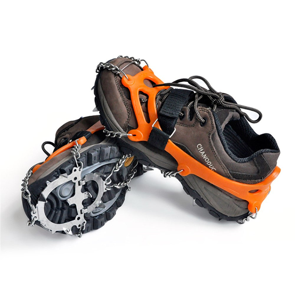 1 Pair HALIN 12 Teeth Steel Non-slip Shoe Cover Rock Climbing Outdoor Ice Crampons