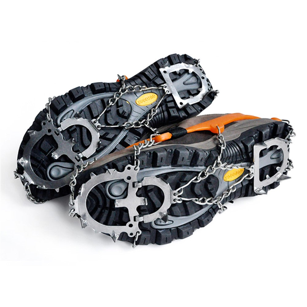 1 Pair HALIN 12 Teeth Steel Non-slip Shoe Cover Rock Climbing Outdoor Ice Crampons