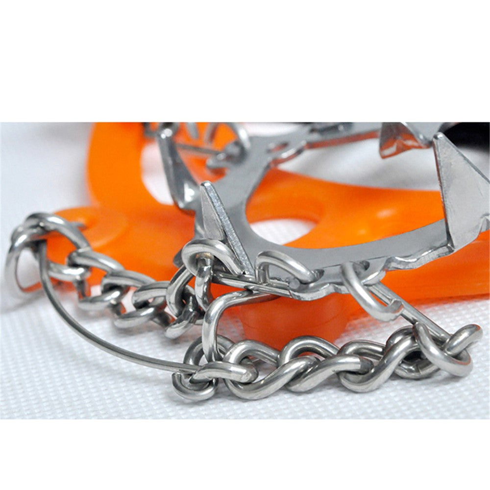 1 Pair HALIN 12 Teeth Steel Non-slip Shoe Cover Rock Climbing Outdoor Ice Crampons