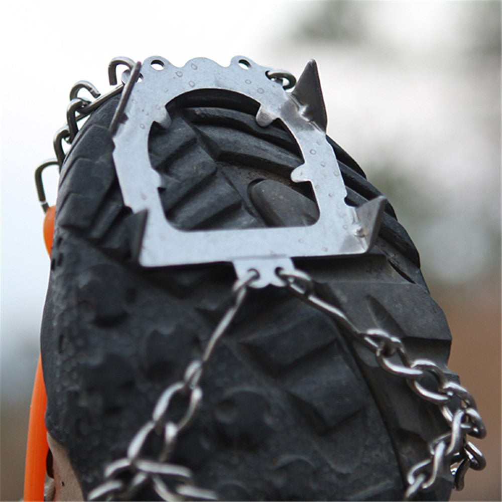 1 Pair HALIN 12 Teeth Steel Non-slip Shoe Cover Rock Climbing Outdoor Ice Crampons