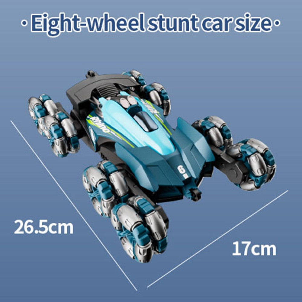 4DRC Y6 8WD Spray RC Car Model Remote Control Stunt Vehicle with LED Light, 2 Batteries