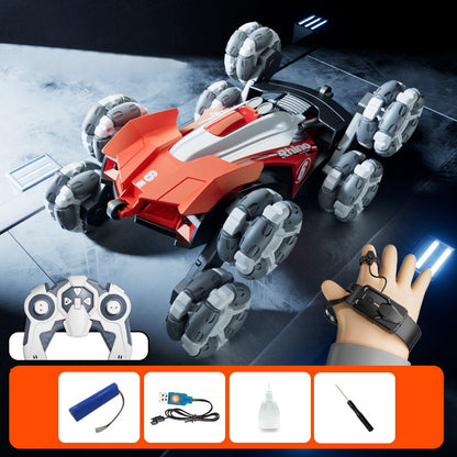 4DRC Y6 8WD Spray RC Car Model Remote Control Stunt Vehicle with LED Light, 1 Battery