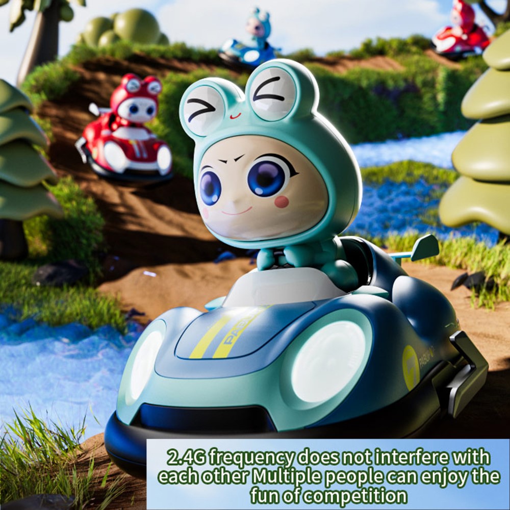 4DRC Y7 Remote Control Bumper Car with Light and Music Pop-Up Doll Children Battle Toy, 2 Batteries
