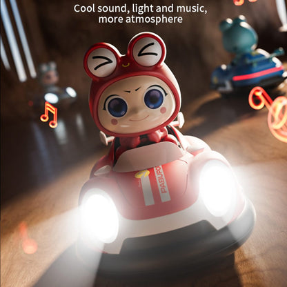 4DRC Y7 Remote Control Bumper Car with Light and Music Pop-Up Doll Children Battle Toy, 2 Batteries