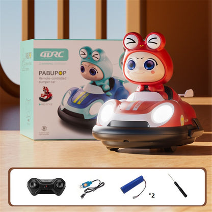 4DRC Y7 Remote Control Bumper Car with Light and Music Pop-Up Doll Children Battle Toy, 2 Batteries