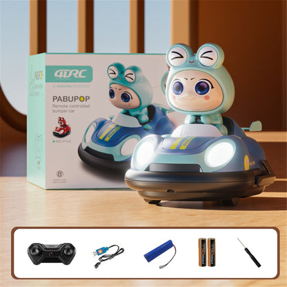 4DRC Y7 Remote Control Bumper Car with Light and Music Pop-Up Doll Children Battle Toy, 1 Battery