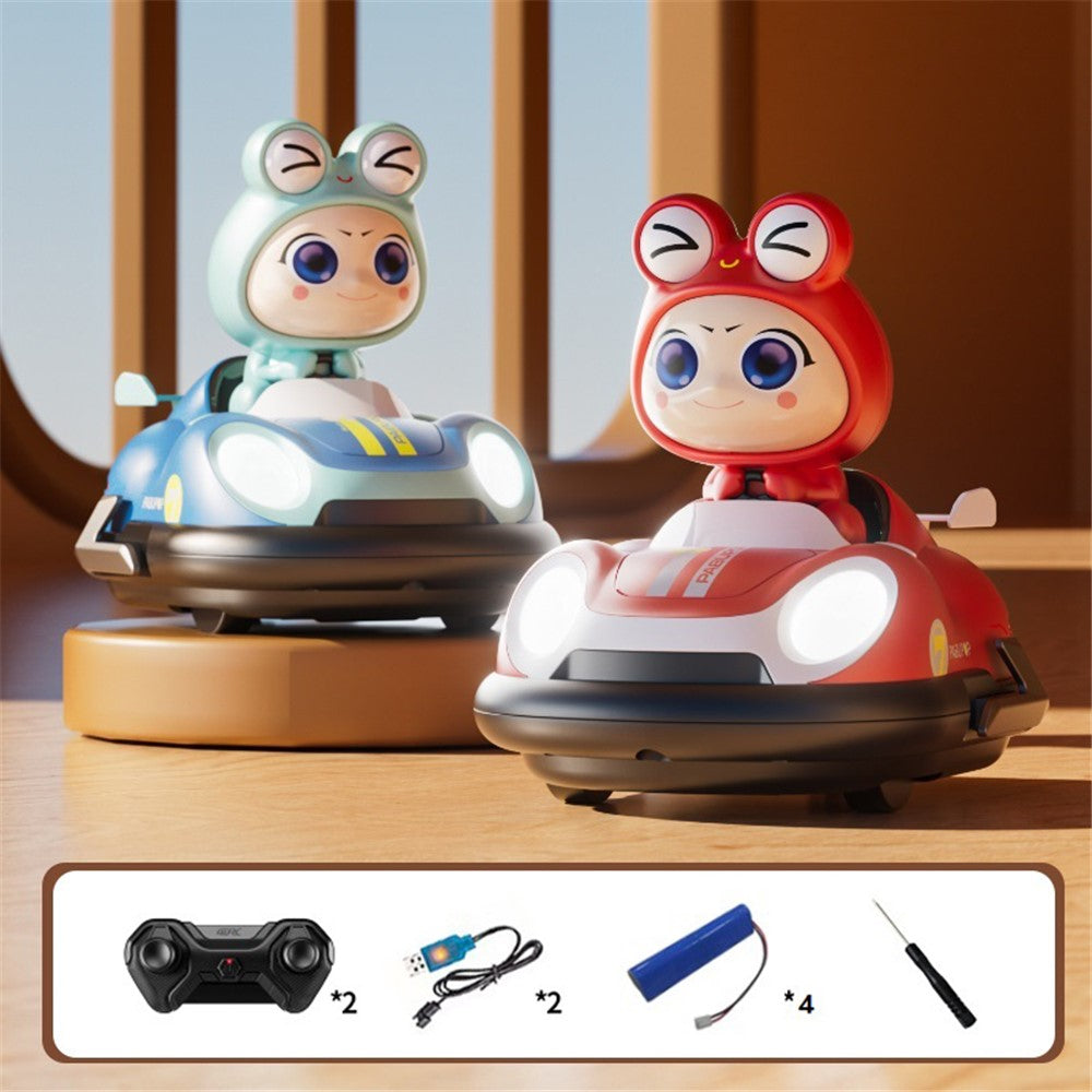 4DRC Y7 2Pcs Pop-Up Doll Remote Control Bumper Car Children Battle Toy with Light and Music (2 Batteries / Car)