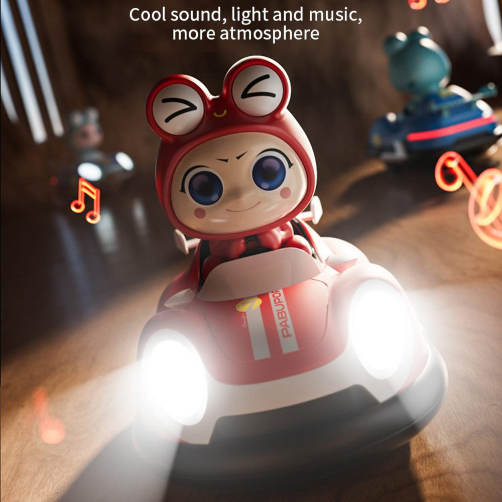 4DRC Y7 2Pcs Pop-Up Doll Remote Control Bumper Car Children Battle Toy with Light and Music (2 Batteries / Car)