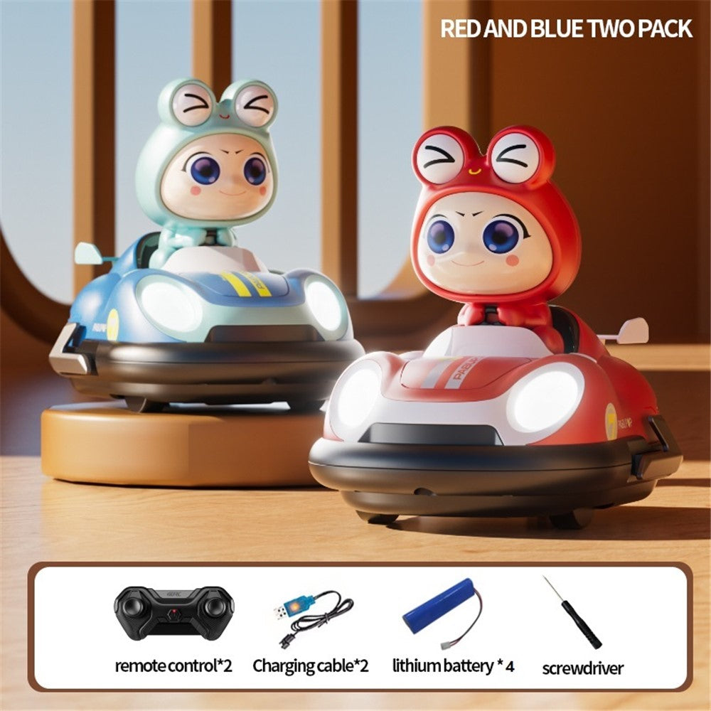 4DRC Y7 2Pcs Pop-Up Doll Remote Control Bumper Car Children Battle Toy with Light and Music (2 Batteries / Car)