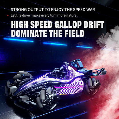 Q186 4WD Remote Control Car 360 Degree Drift Stunt RC Toy with Spray and LED Light