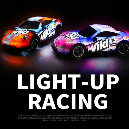 UJ99-P381 1 / 18 2WD RC Racing Car Toy Cool Light Effect Remote Control Car