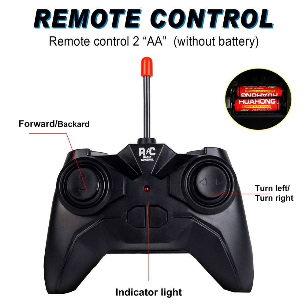 UJ99-Y202 1 / 20 2WD RC Car Children Toy Non-Slip Wheels Cool Light Remote Control Car
