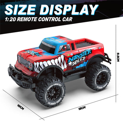 UJ99-Y201 1 / 20 2WD RC Car Non-Slip Wheels Cool Light Remote Control Car Toy