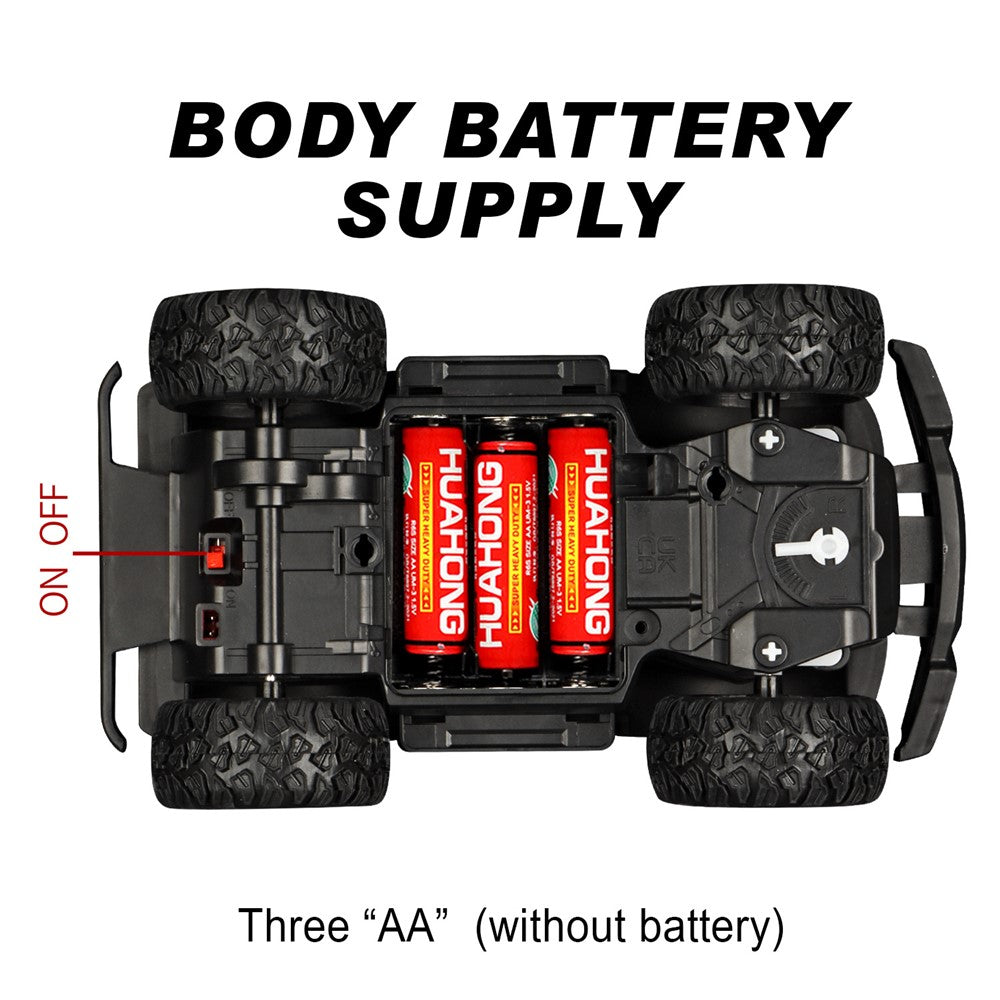 UJ99-Y200 1 / 20 2WD Remote Control Car Toy Cartoon Design Non-Slip Wheels Cool Light RC Car