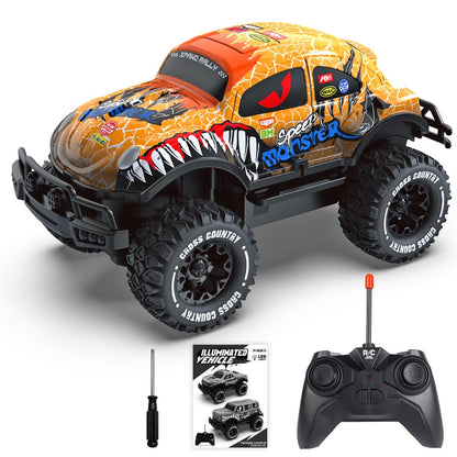 UJ99-Y200 1 / 20 2WD Remote Control Car Toy Cartoon Design Non-Slip Wheels Cool Light RC Car