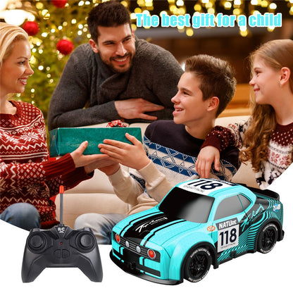 Q242 1 / 24 2WD RC Racing Car Cool Light Remote Control Car Children Toy