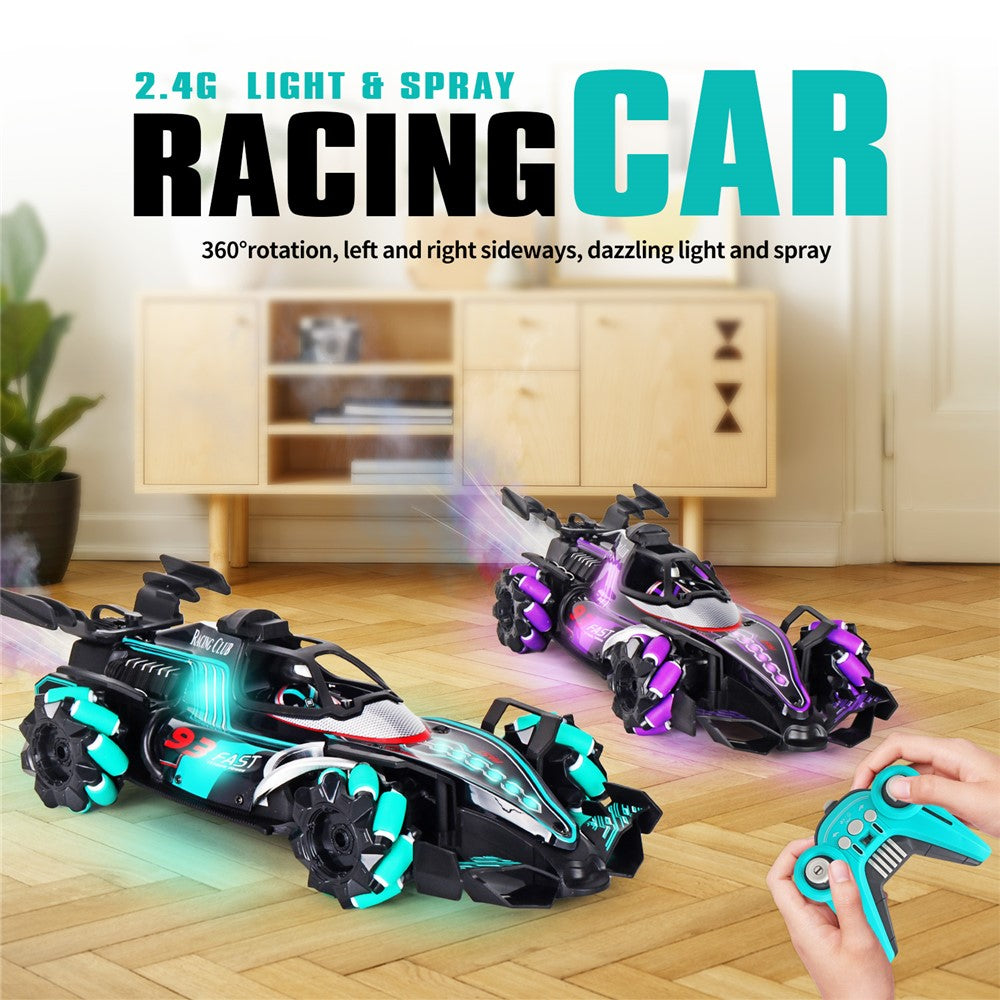 HD3377 1 / 14 RC Racing Car Toy Light Music Mist Spray Remote Control Car, Remote Controller + Gesture Sensing Controller