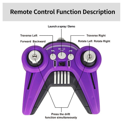 HD3377 1 / 14 RC Racing Car Toy Light Music Mist Spray Remote Control Car, Single Remote Controller