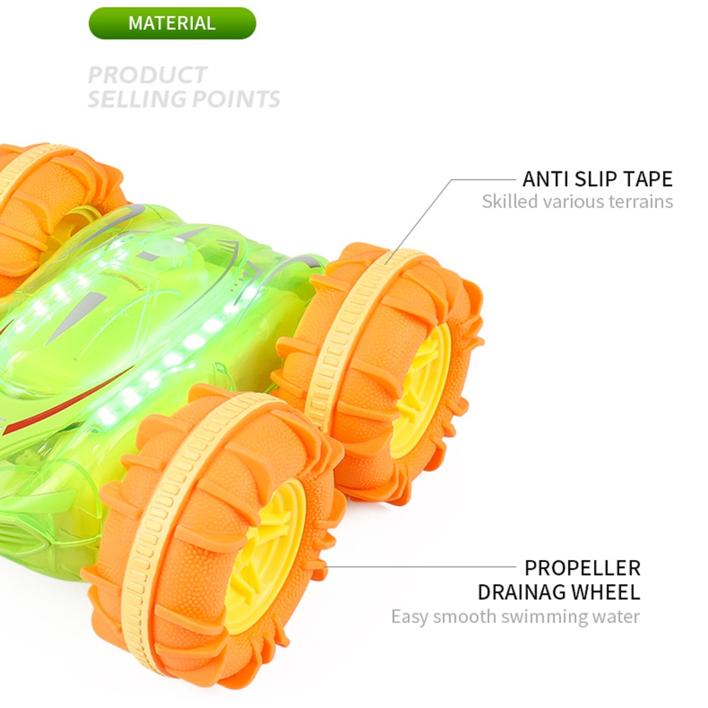 JC014 2.4G Remote Control Stunt Car Amphibious Vehicle Gift with 7 Color LED Lights (CE / CPC / EN71 / ASTM / CPSIA Certified)