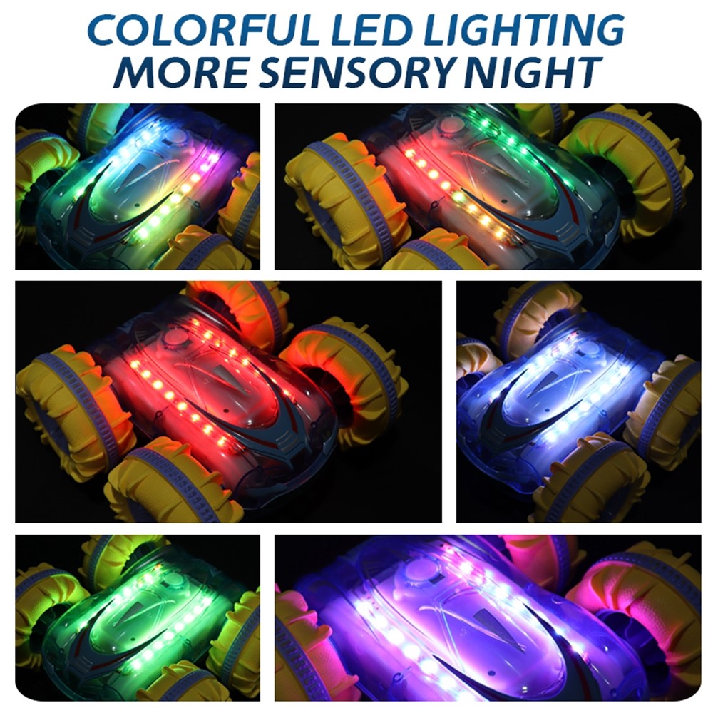 JC014 2.4G Remote Control Stunt Car Amphibious Vehicle Gift with 7 Color LED Lights (CE / CPC / EN71 / ASTM / CPSIA Certified)