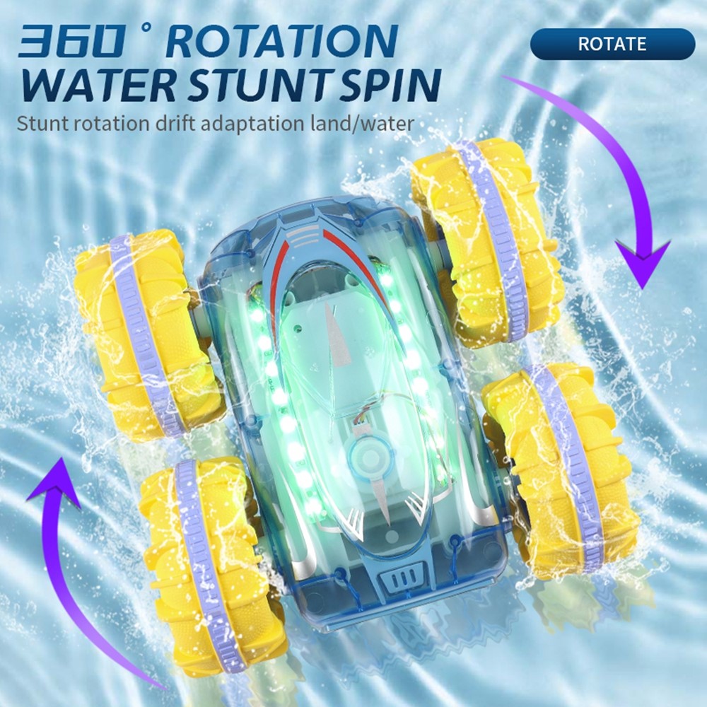 JC014 2.4G Remote Control Stunt Car Amphibious Vehicle Gift with 7 Color LED Lights (CE / CPC / EN71 / ASTM / CPSIA Certified)