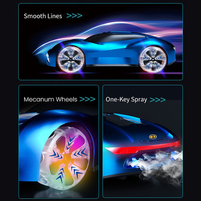Q206 Style A Remote Control Sports Car with Light and Spray Simulated RC Vehicle , Handheld Remote + Watch Remote