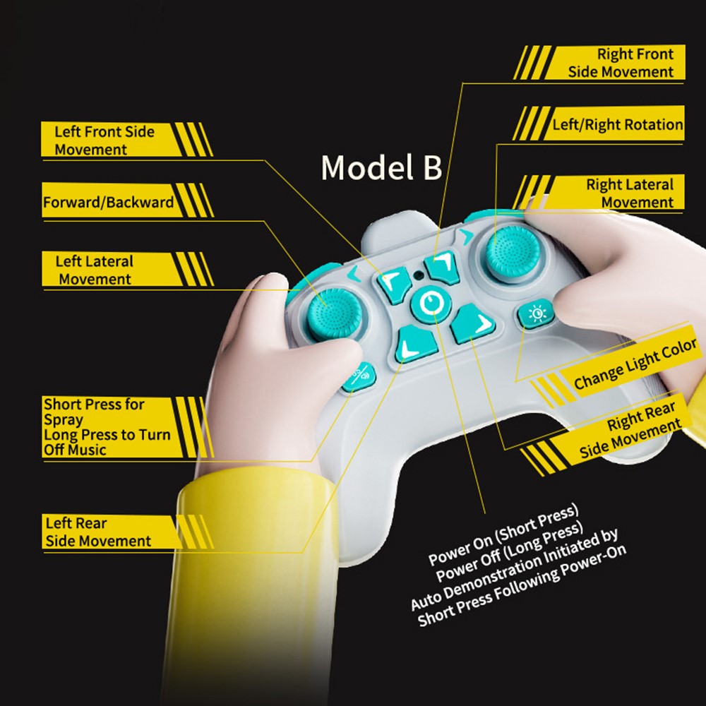 Q206 Style A Remote Control Sports Car with Light and Spray Simulated RC Vehicle , Handheld Remote + Watch Remote