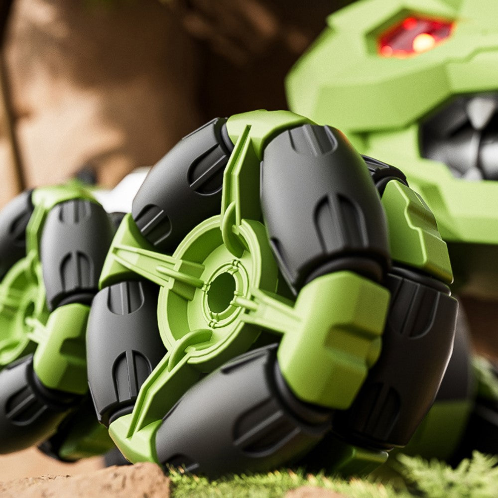 4DRC 4D-Y12 Dinosaur Shape 8 Wheels RC Car Spray Toy for Kids, Single Controller / Dual Battery