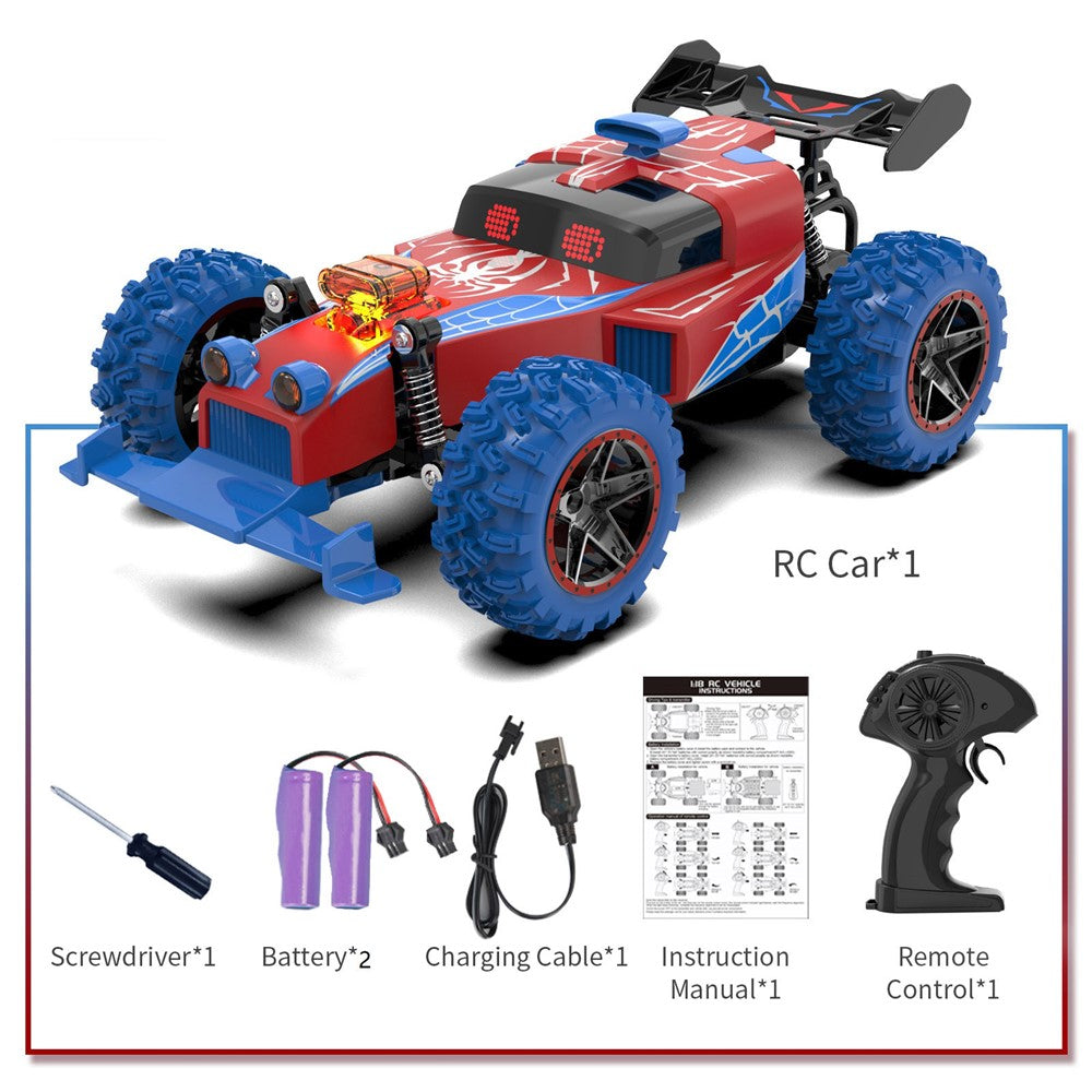 Q217 Style B 2.4G RC Car Remote Control Off Road High Speed Drift Racing Vehicle with LED Light, Dual Battery