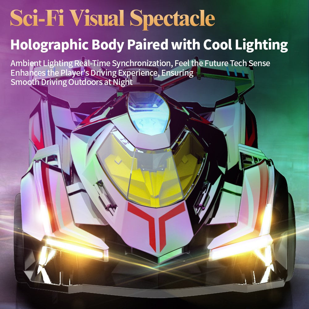 Q219 4WD RC Car Laser Holographic 2.4G Remote Control Drift Racing Vehicle with Spray Mist, Single Battery