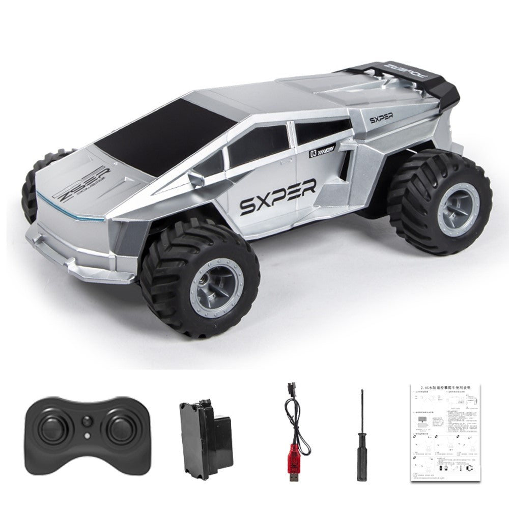 Q212 4WD Amphibious 2.4G RC Car 360 Degree Rotation Off Road Vehicle with Remote Control, 1 Battery