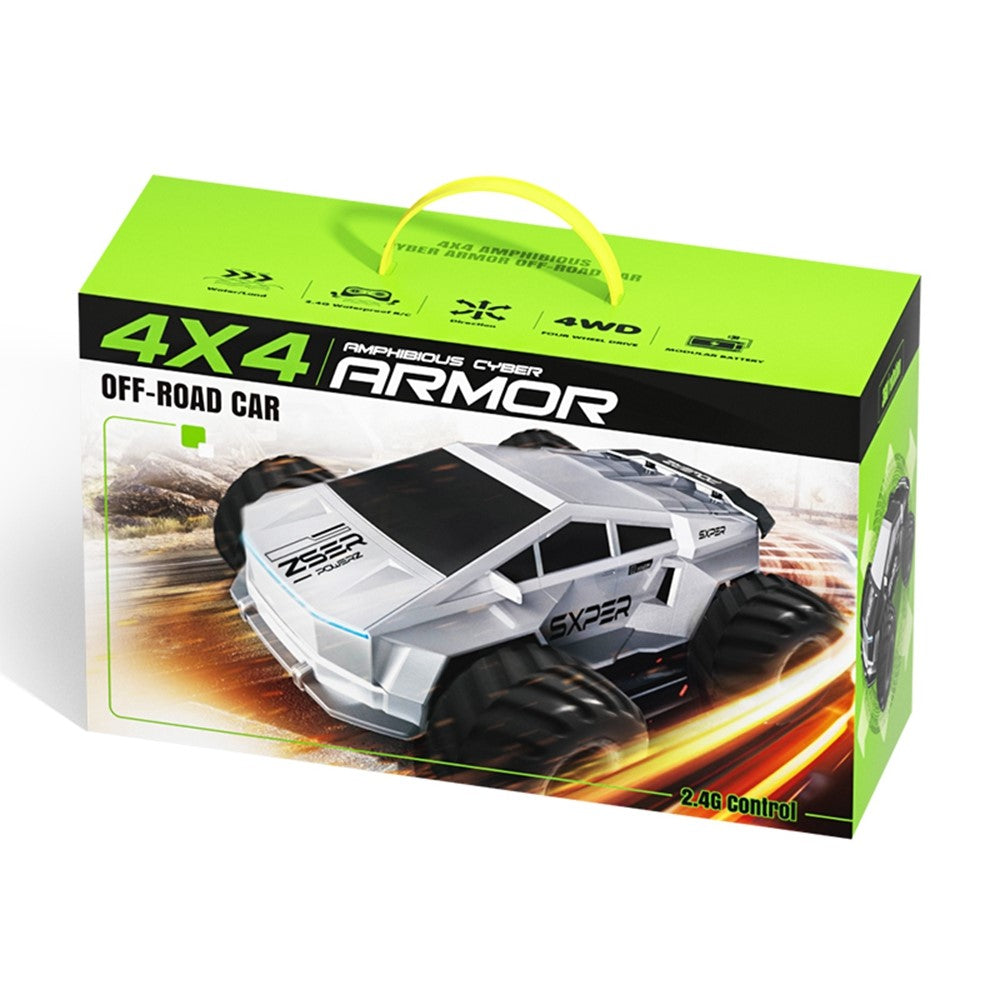 Q212 4WD Amphibious 2.4G RC Car 360 Degree Rotation Off Road Vehicle with Remote Control, 1 Battery