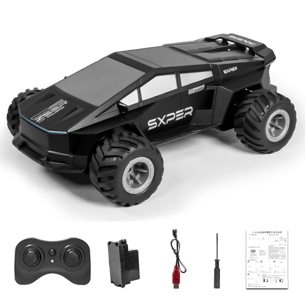 Q212 4WD Amphibious 2.4G RC Car 360 Degree Rotation Off Road Vehicle with Remote Control, 1 Battery
