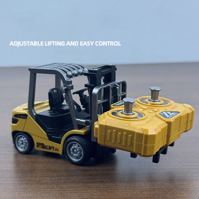 1:64 Mini RC Forklift with Light and Sound Variable Speed Remote Control Forklift Children Toy
