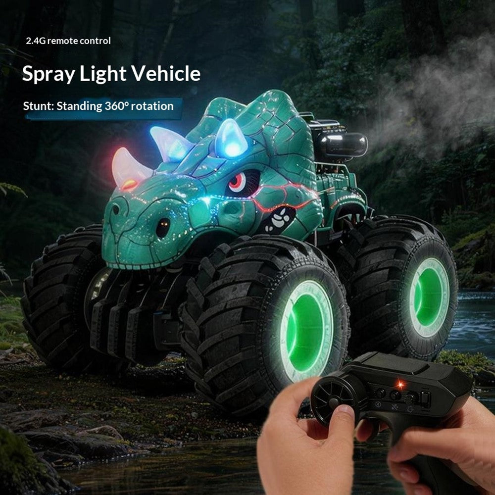 YL-134 2.4GHz Remote Control Bull Stunt Car Off-road Vehicle Boy Girl RC Toy with Water Mist Spray / Light