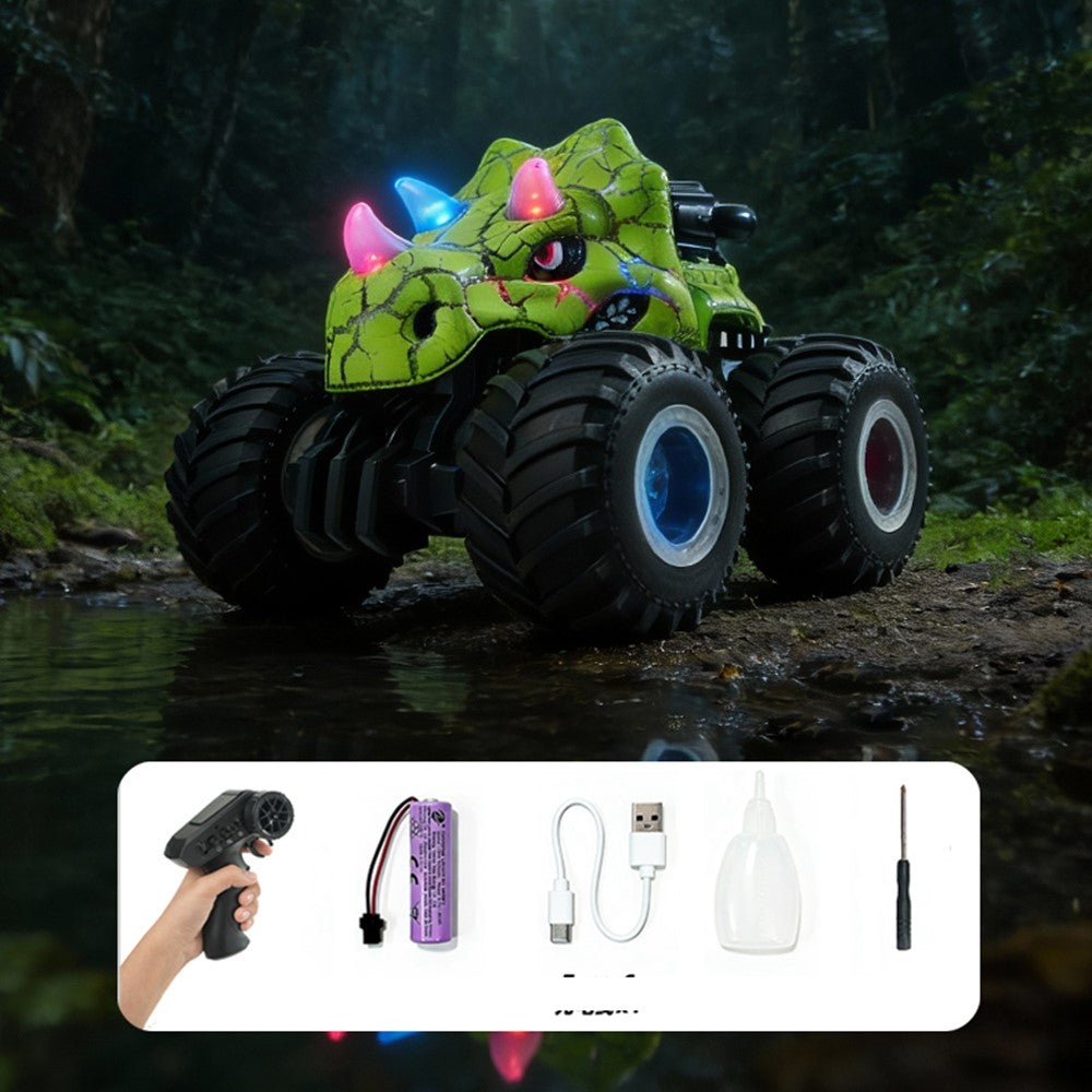 YL-134 2.4GHz Remote Control Bull Stunt Car Off-road Vehicle Boy Girl RC Toy with Water Mist Spray / Light