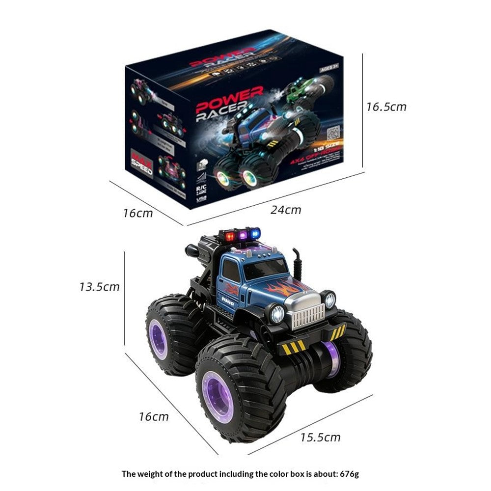 YL-131 2.4GHz Remote Control Stunt Car Off-road Vehicle Boy Girl RC Toy with Water Mist Spray / Light