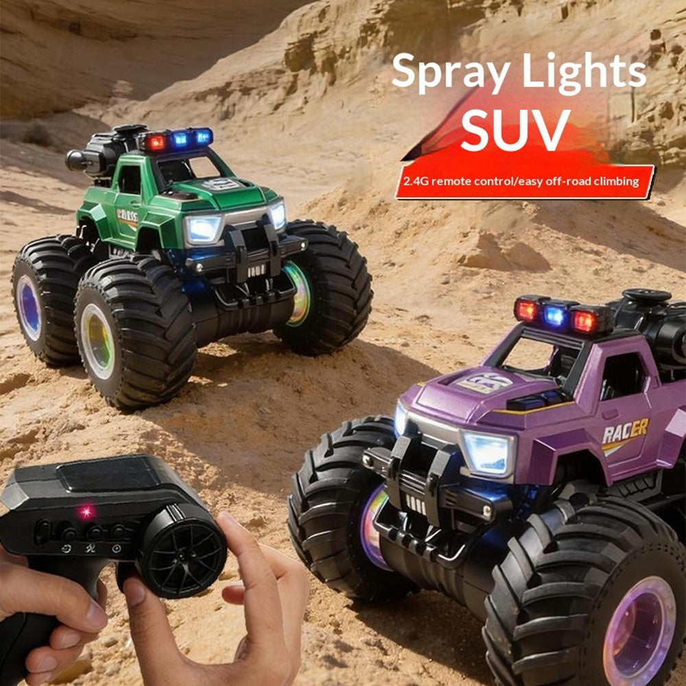 YL-131 2.4GHz Remote Control Stunt Car Off-road Vehicle Boy Girl RC Toy with Water Mist Spray / Light