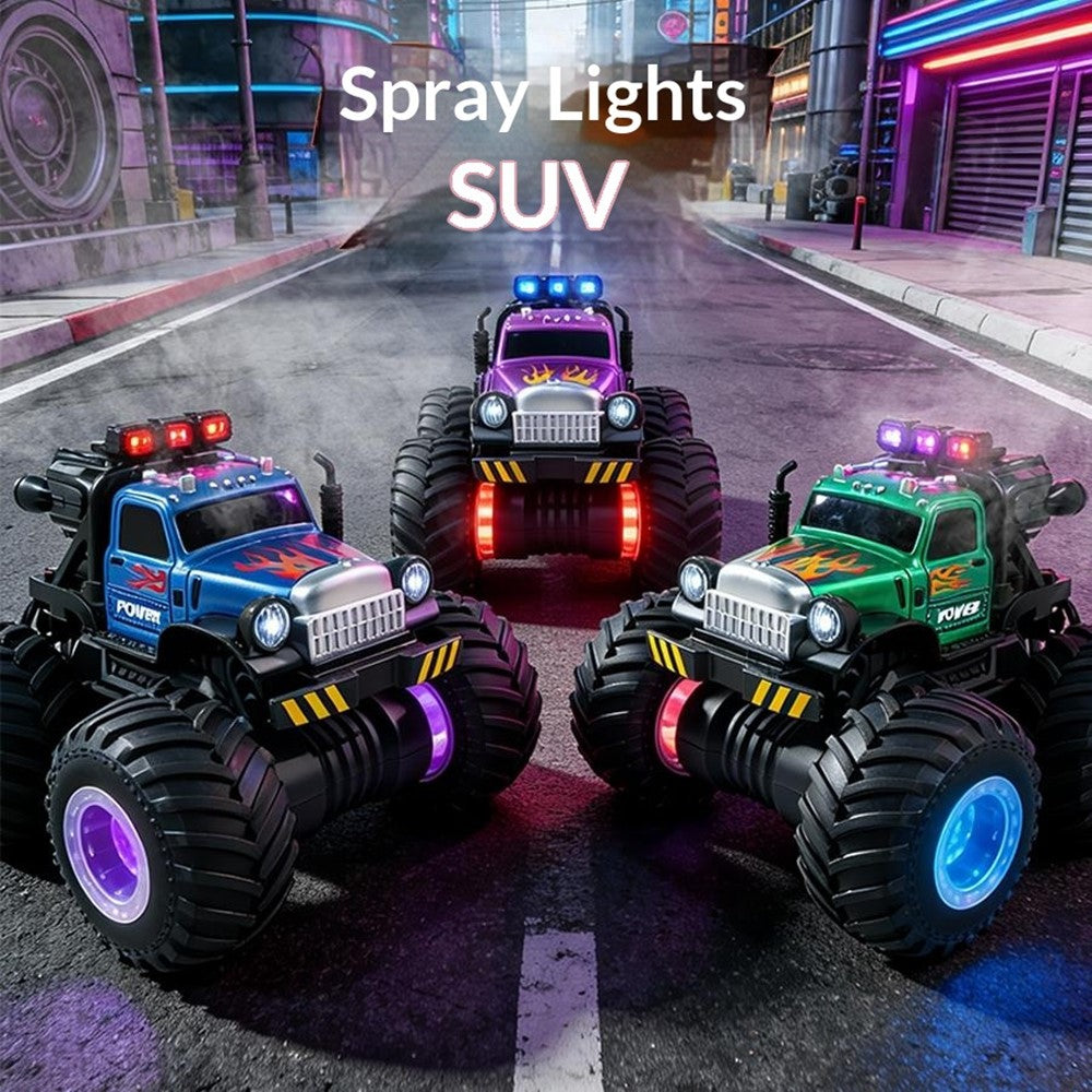 YL-131 2.4GHz Remote Control Stunt Car Off-road Vehicle Boy Girl RC Toy with Water Mist Spray / Light
