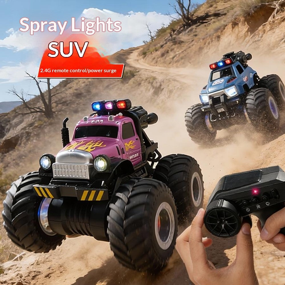 YL-131 2.4GHz Remote Control Stunt Car Off-road Vehicle Boy Girl RC Toy with Water Mist Spray / Light