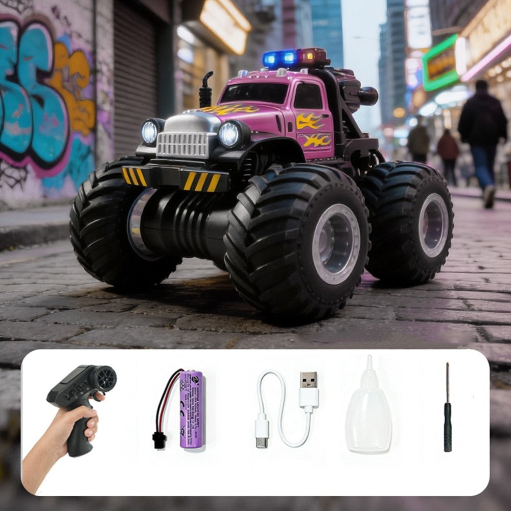 YL-131 2.4GHz Remote Control Stunt Car Off-road Vehicle Boy Girl RC Toy with Water Mist Spray / Light