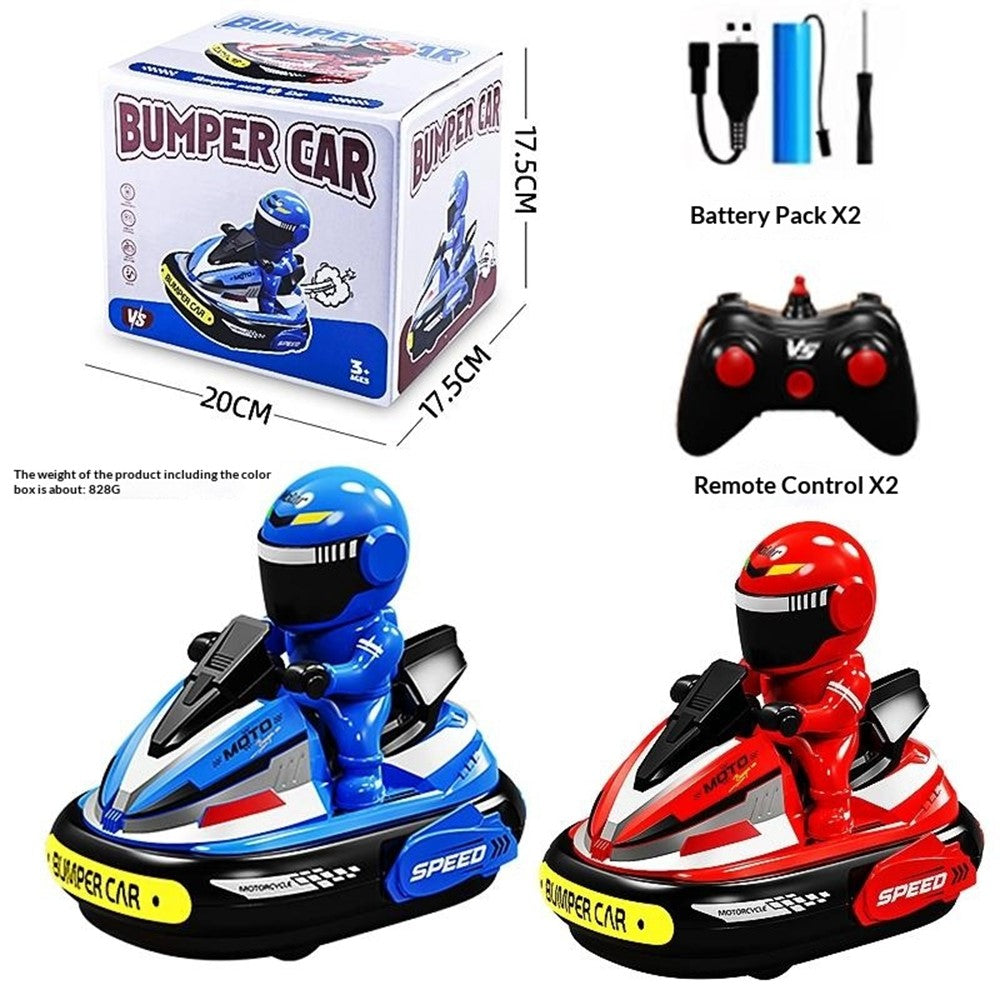 JXH111-429A 2Pcs 2.4G Remote Control Battle Bumper Car Parent-Child Interactive Car Toy