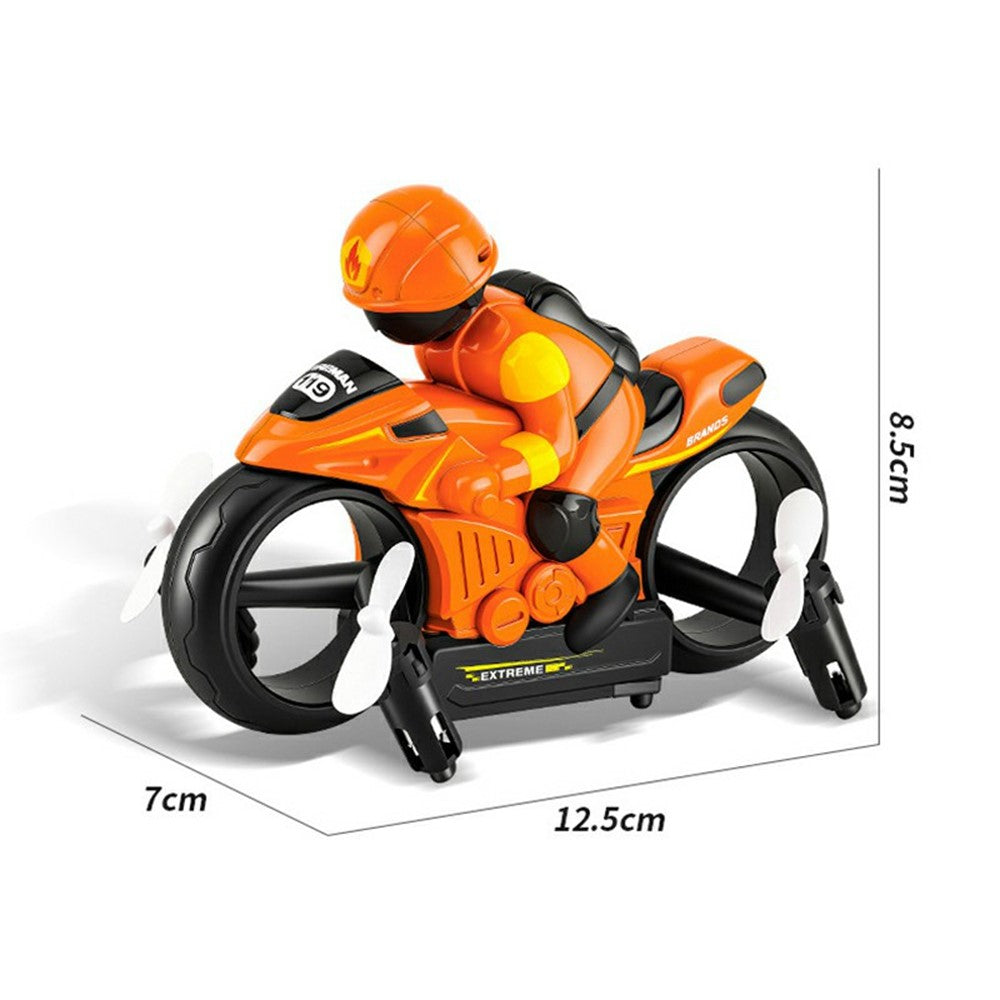 H141 2 in 1 Flying Motorbike RC Toy Land Air Dual Mode 7-Color LED Lights 2.4G Remote Control Motorcycle Toy