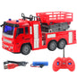 JC21 Wireless RC 4 Channels Mini Fire Truck Fire Engine Toy with Lights Electric Car Model Toy for Kids