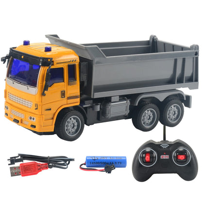 JC21 Wireless RC 4 Channels Mini Fire Truck Fire Engine Toy with Lights Electric Car Model Toy for Kids