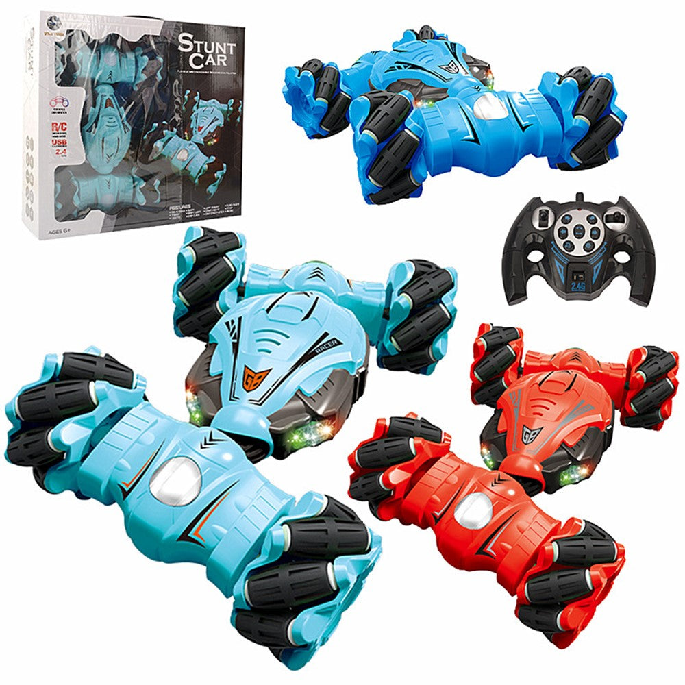 YL-51 2.4GHz 4WD RC Car Music Light Stunt Twist Deformation Off-road Remote Control Car Children Boys Toy Gift