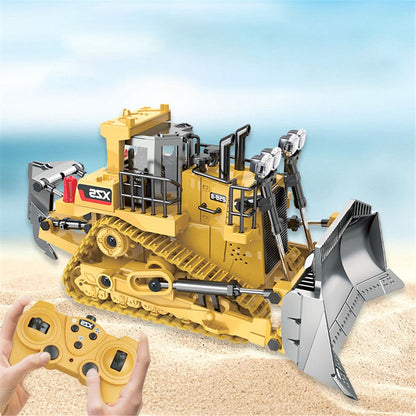 1031 2.4GHz RC Crawler Type Bulldozer Engineering Vehicle Model Remote Control Car with Sound Light Kids Boys Toy