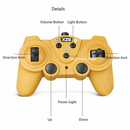 1031 2.4GHz RC Crawler Type Bulldozer Engineering Vehicle Model Remote Control Car with Sound Light Kids Boys Toy